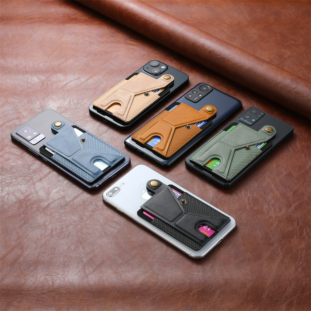 Stick-on Phone Wallet, Slim Expandable Credit Card Pocket