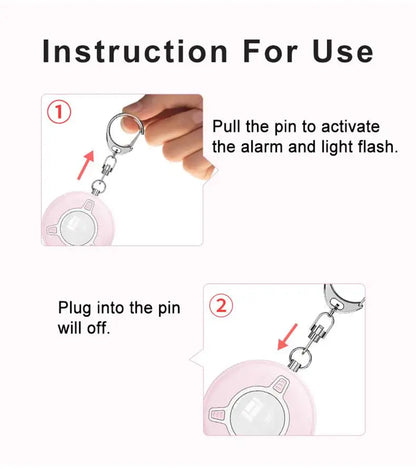 130dB Self Defense Keychain Siren Whistle with SOS LED