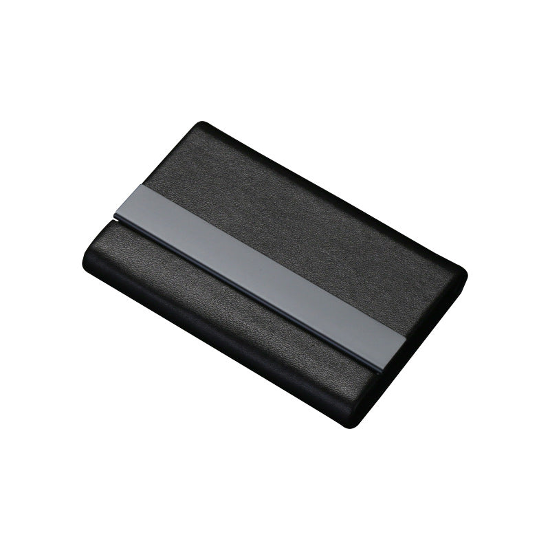 Metal Business Card Holder with Super Microfiber Leatherette Finish