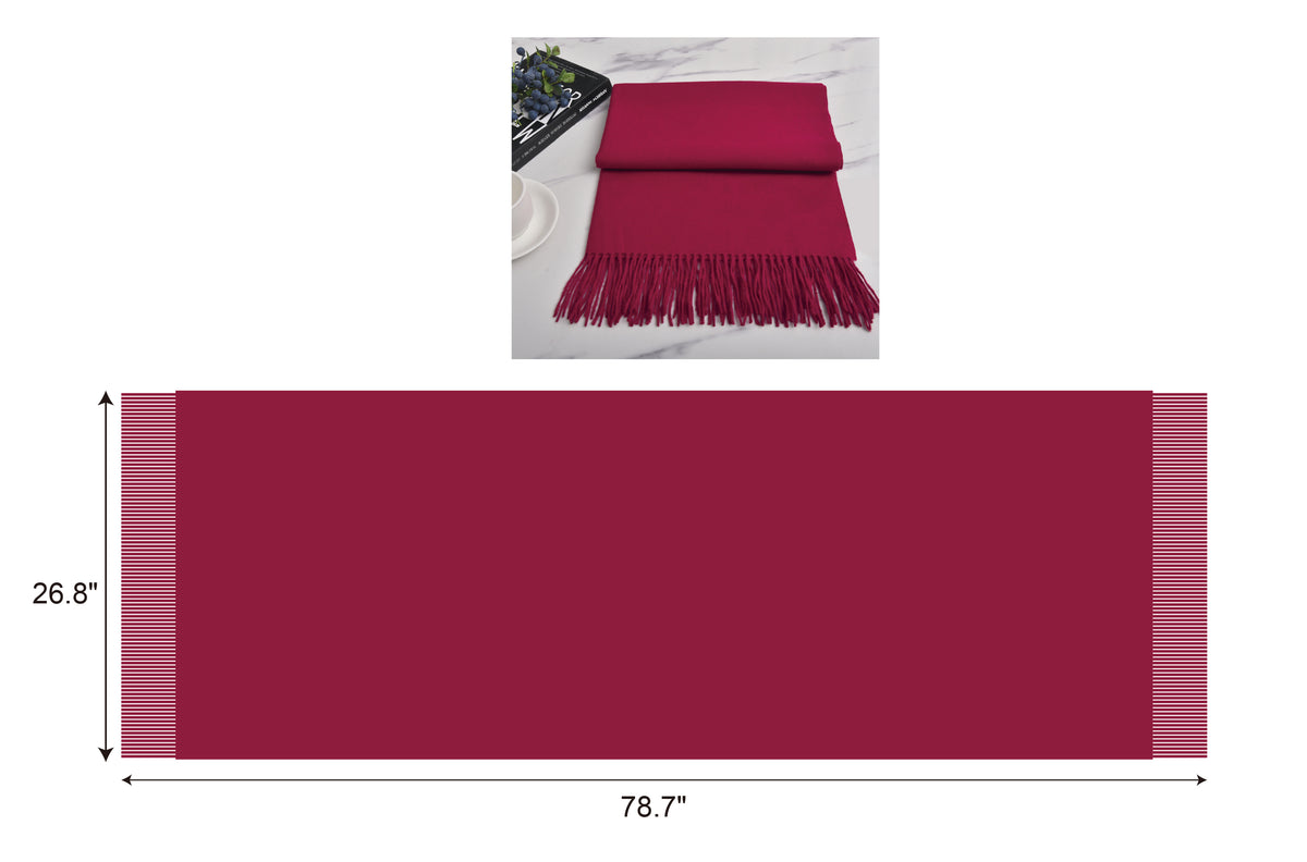 Unisex Long Knitted Plain Scarf - Warm Autumn And Winter Scarf - Tightly-Knitted