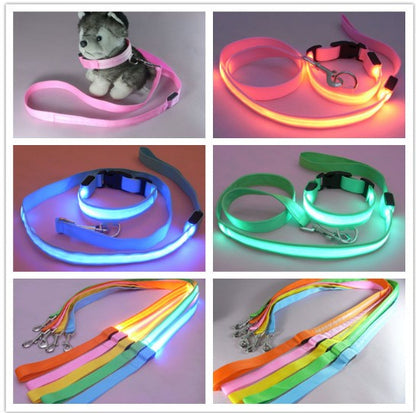 LED Dog Collar Set Made Of Nylon