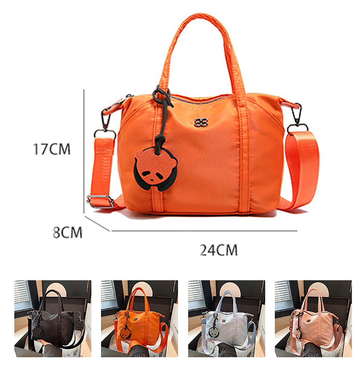 Nylon Grocery Shopping Tote Bag Single Shoulder Bag Cross Body Bag Sport Bag