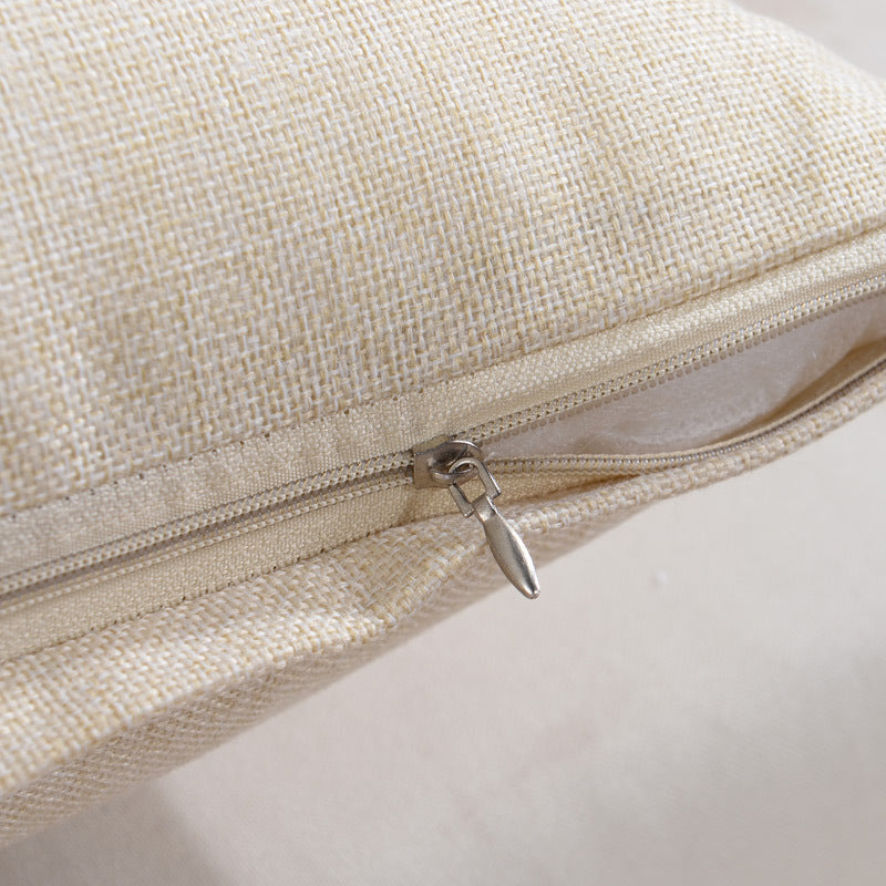 Full Printed 15.8 x 15.8" Premium Square Linen Throw Pillowcase With Hidden Zipper
