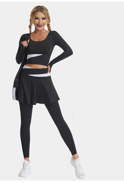 Women's Skirted Legging Yoga Legging with Skirts & Women Tennis Leggings Clothes