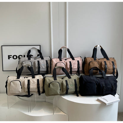 Travel Duffel Bag Sport Gym Bag Polyester Tote Bag Swimming Bag with Shoe Pouch&Wet Pocket
