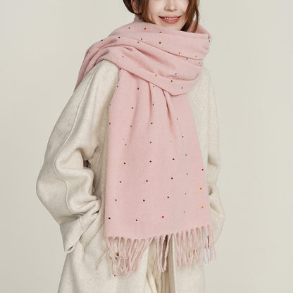 Confetti Faux Cashmere (Polyester) Scarf – 26.8"x 70.9"