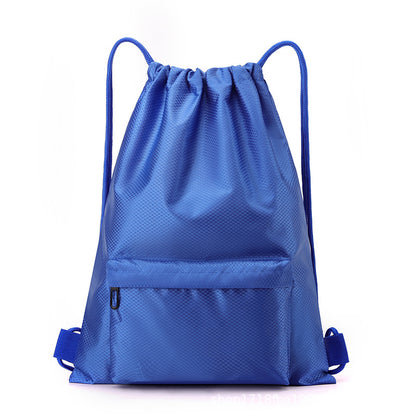 Oxford Drawstring Gym Bag W/ Zipper Pocket
