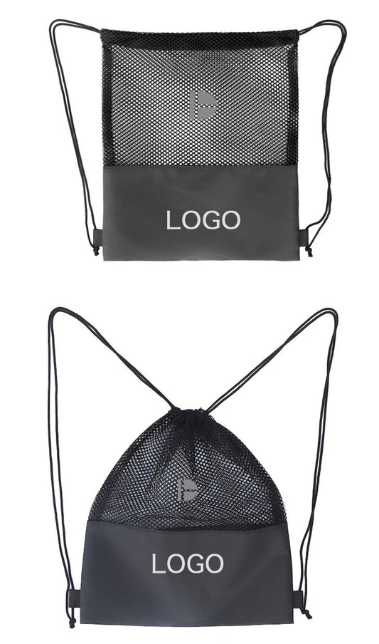 Drawstring Backpack Breathable Mesh Storage Bags
