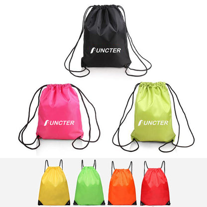 11.8 x 15.7" 210D Polyester Drawstring Backpack for Party Gym Sport Trip