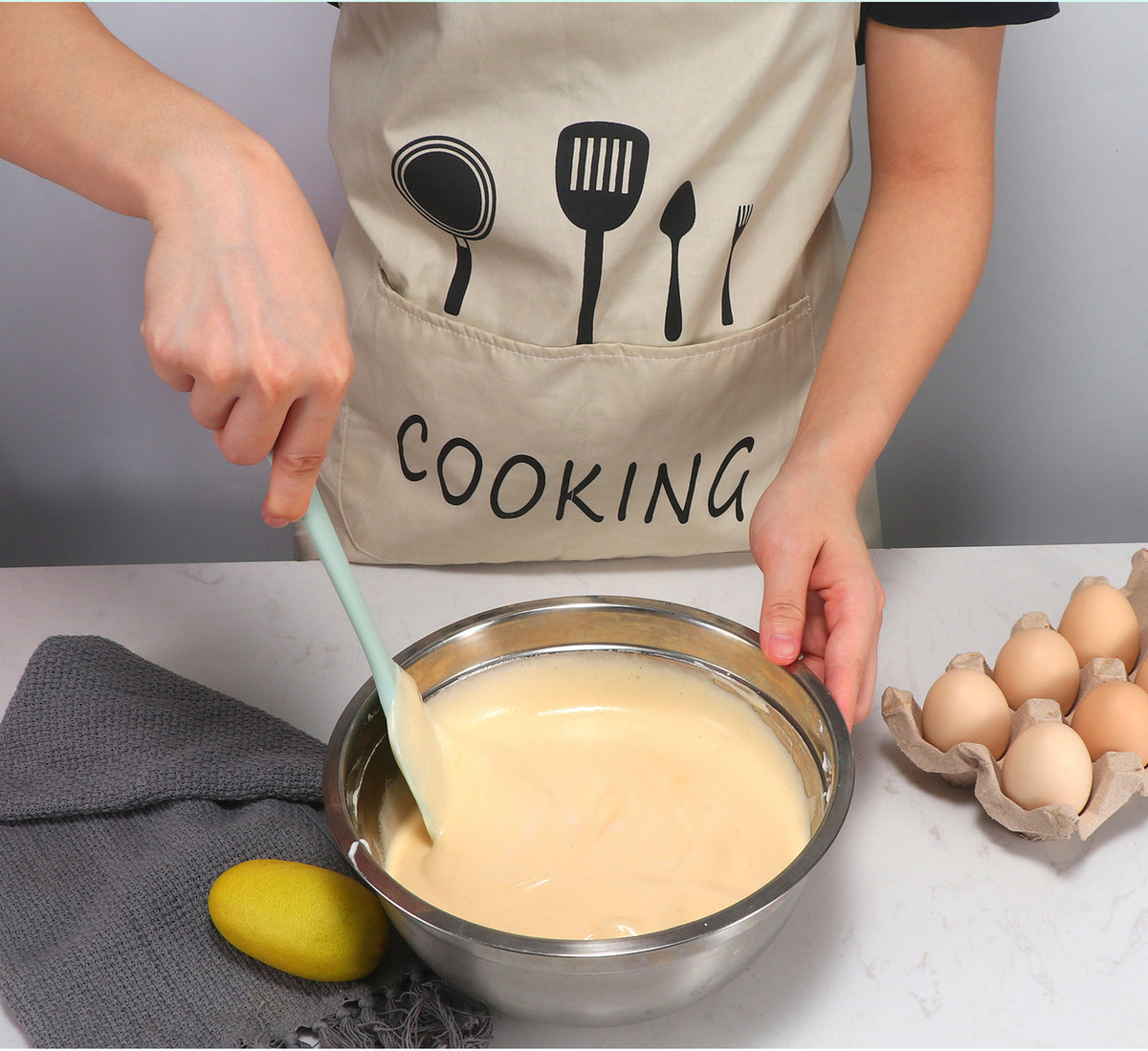 Silicone Spatula-Heat Resistant Silicone Tools for Cooking Baking Mixing Non-Stick Cookware