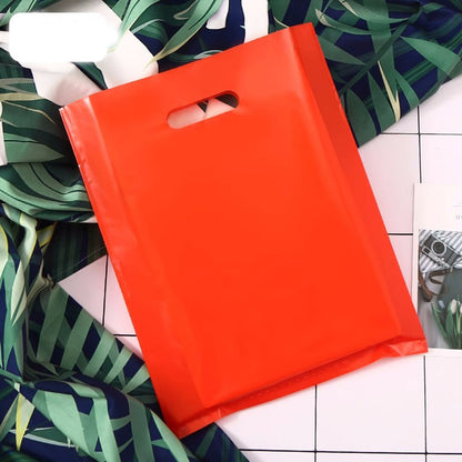 9"x12" 2.4mil Merchandise Bag W/ Die Cut Handle for Boutique Bag Shopping Clothes Packaging Bag