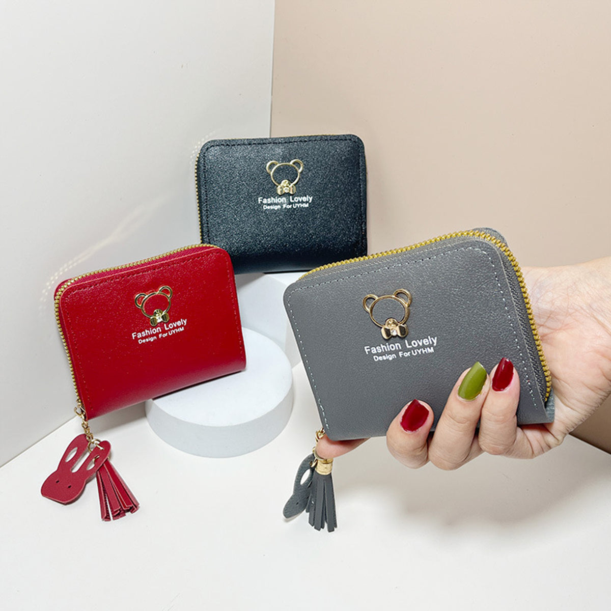 Ladies Short Wallet Zipper Wallet Change Wallet Mini Pouch Card Holder