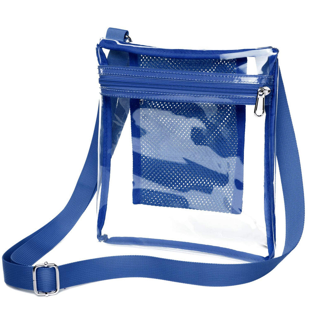 Women`s PVC Transparent Shoulder Bag Clear Crossbody Bag with Strap Stadium Approved Bag