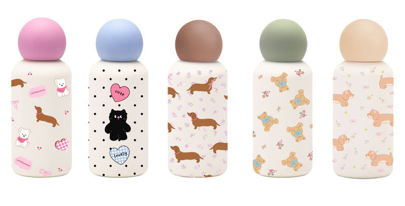 Full Imprint 12 Oz/350ml Water Bottle 316 Stainless Steel Bottle Vacuum Mug Cute Thermos-Model A