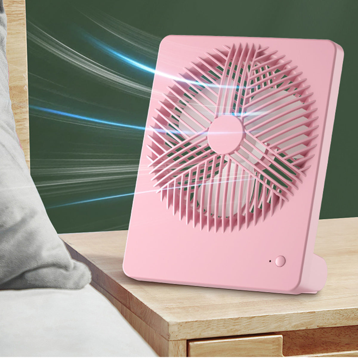 USB Desktop Mini Fan with 4 Speeds Strong Wind for Home Office Desktop