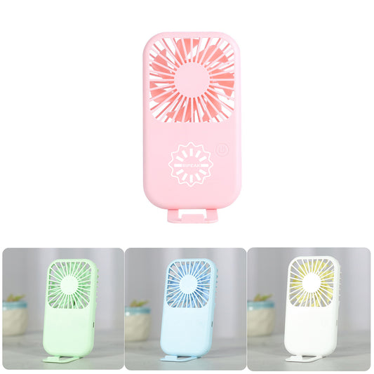 Mini Rechargeable Handheld Fan Phone Holder Adjustable Wind Speed Fan