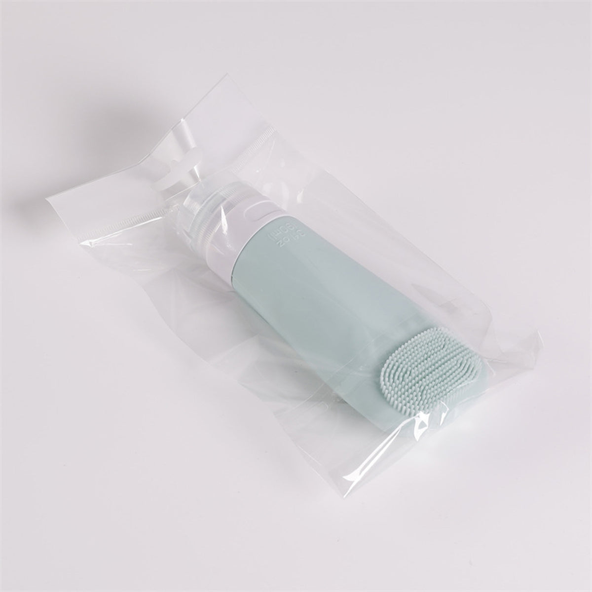 3 OZ Silicone Travel Split Bottles W/Bristle Brush