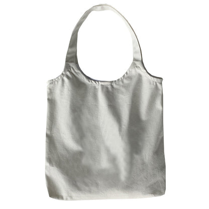 Canvas Grocery Shopping Tote Bag Single Shoulder Bag Daily Casual Bag For Students