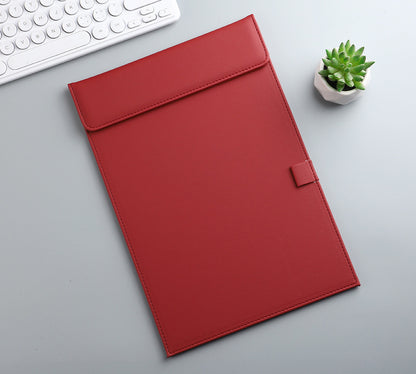 9.06" W x 13" H PU Leather Magnetic Clipboard w/Pen Holder
