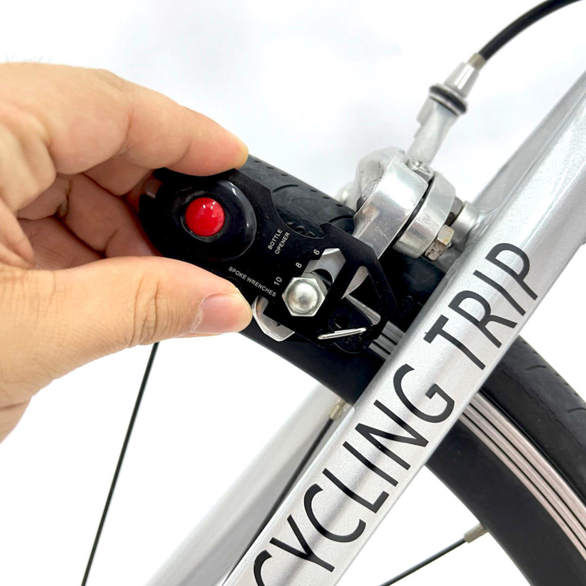 Stainless Steel Bike Portable Mini Repair Tool cards w/ LED Light