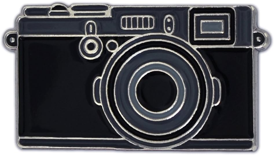 Custom Black Camera Shaped Cute Enamel Lapel Pins Brooch Pin Badge W/Butterfly Clutch Tie Tack