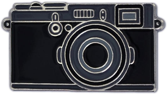 Custom Black Camera Shaped Cute Enamel Lapel Pins Brooch Pin Badge W/Butterfly Clutch Tie Tack