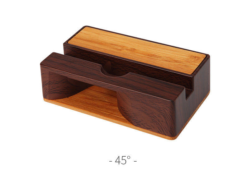 Cell Phone Stand W/Sound Amplifier Natural Bamboo Wooden Desktop Mobile Phone Holder (Sound Stand)