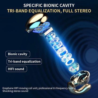 600mAh Mini Wireless Bone Conduction Binaural Earbuds - Touch Version