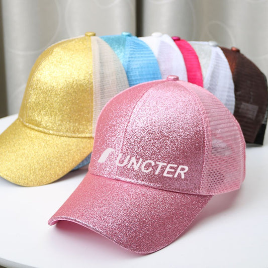 Women Fluorescent Ponytail Trucker Cap