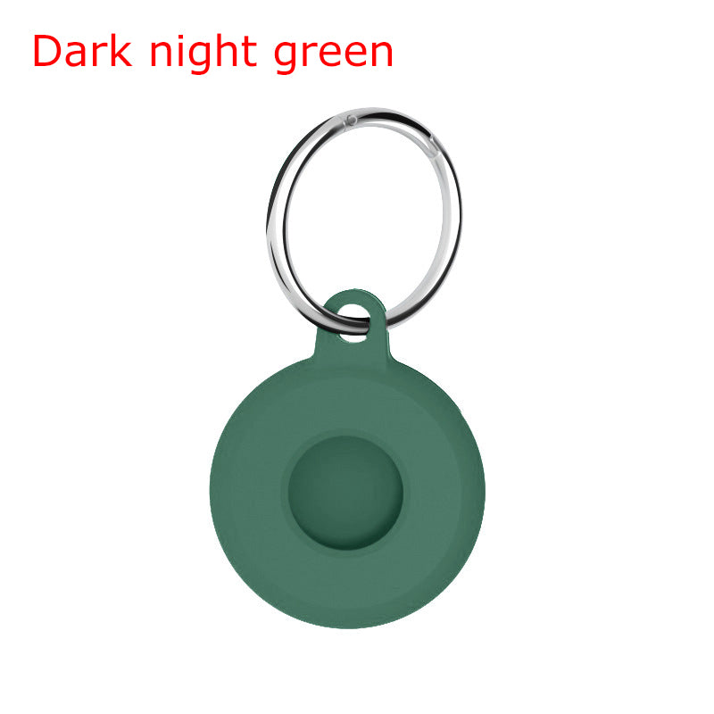 Circular Silicone Key Tag Tracker Cover Access Card Sleeve Anti-Lost Protector Holder W/ Key Ring
