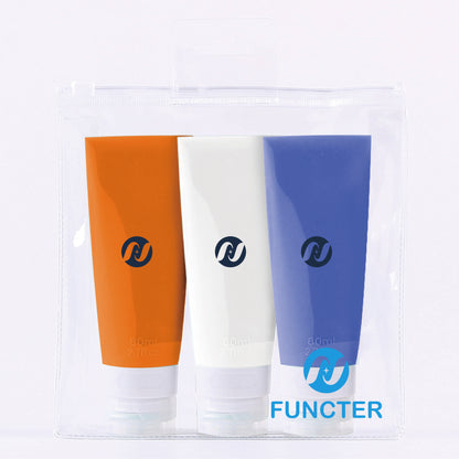 2.7OZ Travel Bottles for Toiletries Set (3 Pcs Set / 80 ML Each)