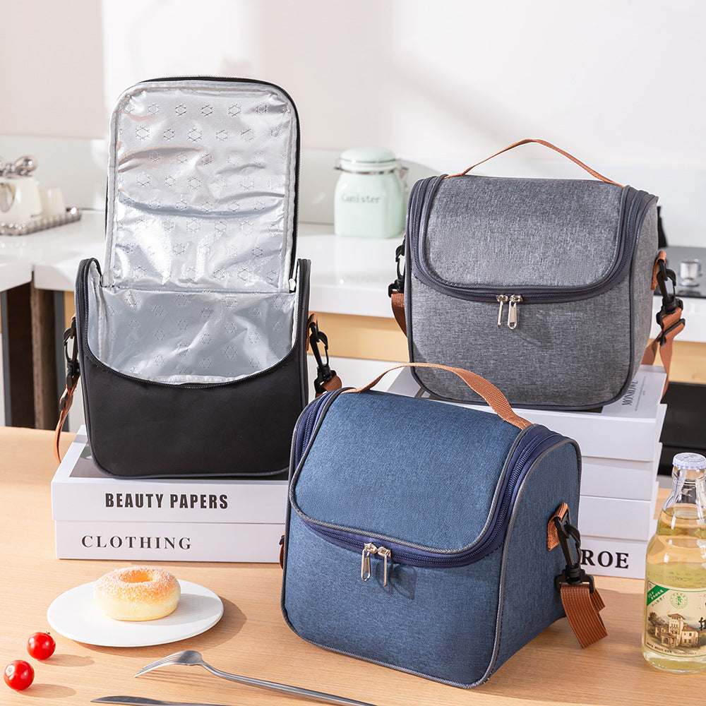 Diamond Shaped Thermal Lunch Cooler Bag With Detachable Shoulder Strap