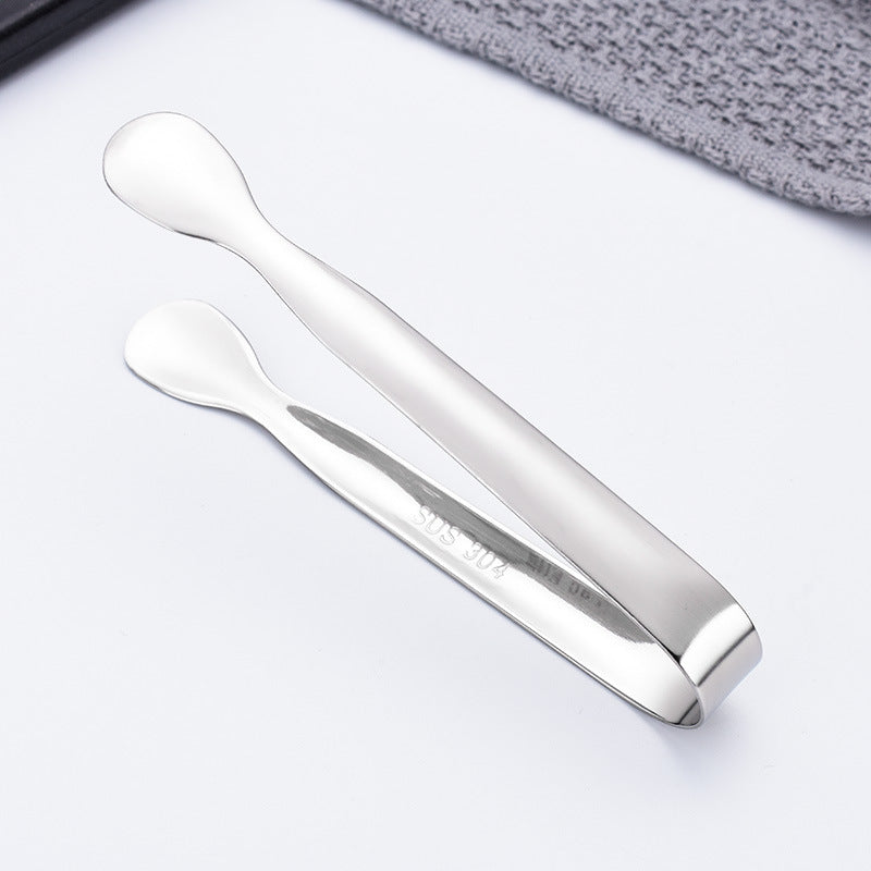 4.2" 304 Stainless Steel Ice Tongs Cooking Kitchen Tongs(Silver)