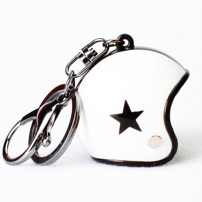 Custom Star Motorcycle Helmet Keychain Phone Pendant Bag Keyring Bag Pendant Charm Accessories