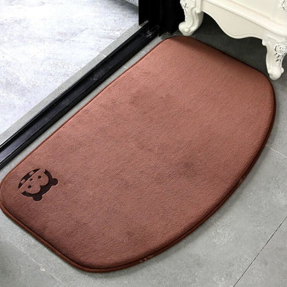 Coral Velvet Mat Absorbent Non-Slip Carpet Bathroom Blanket For Home School(Big)