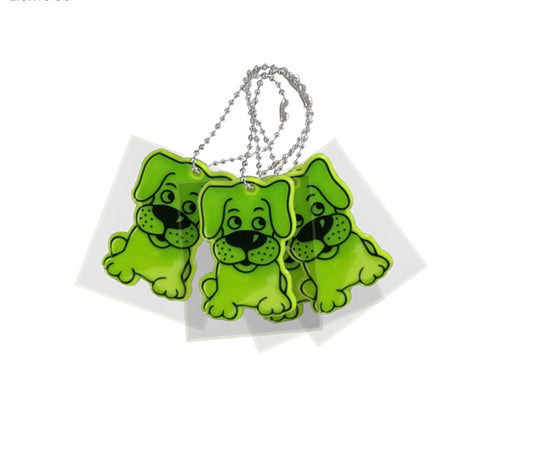 Dog Shape Reflective Keytag