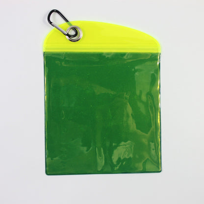 PVC Fluorescent Beach Waterproof Ziplock Bag W/ Carabiner