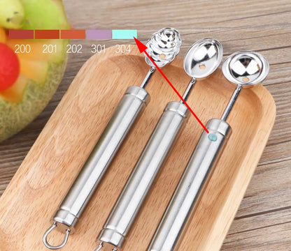 Oval 304 Stainless Steel Fruit Scoop Watermelon Scoop Ice Cream Scoop