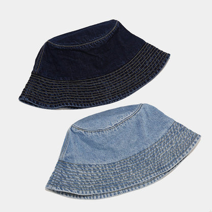 Summer Washed Denim Jean Bucket Hat Sun Hat