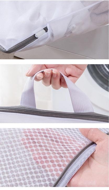 8x12" Portable Coarse Mesh Laundry Bags Laundry Wash Bags for Delicates-Woven Label