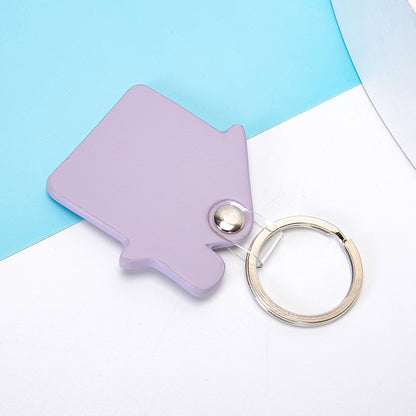 House Shaped Leather Keychain for Car Home Key Ring Strap Holder Lanyard Universal Key Fob Keychain