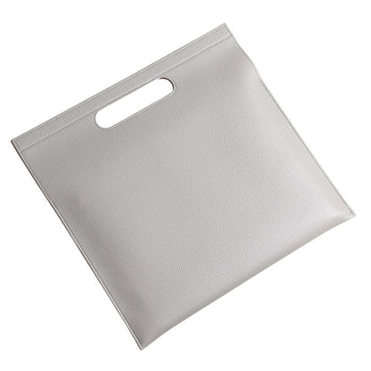 PU Leather Cut Out Handle Tote Bag With Magnetic Closure For Laptop & Files & Tech Accessories