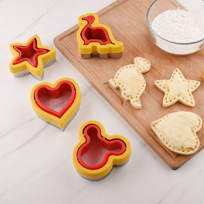 2 Layers Star-Shaped Sandwich Cutter Sandwich Sealer Cutter Crustless Sandwich Maker for Lunchbox