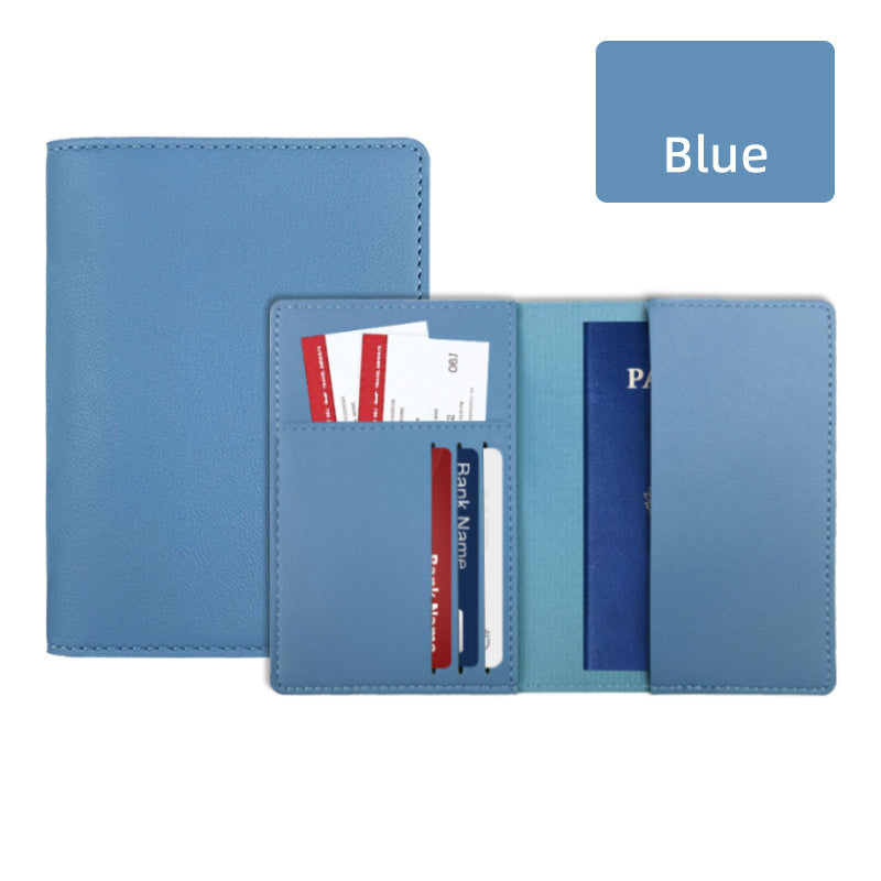PU Leather Passport Holder Ticket Holder For Travel Slim Passport Wallet