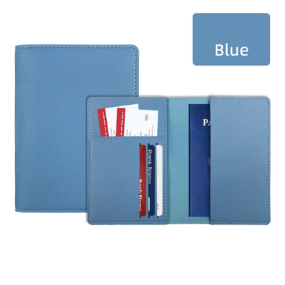 PU Leather Passport Holder Ticket Holder For Travel Slim Passport Wallet