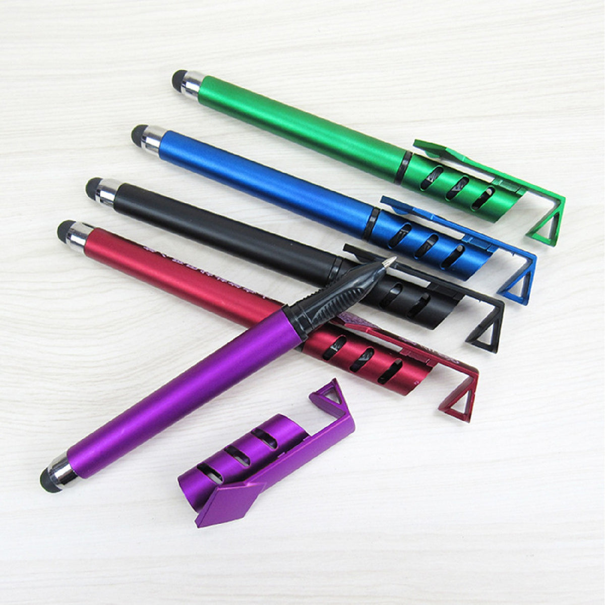 Metallic Pen Barrel Stylus Writing Pen Advertisement QR Code Pen Phone Holder