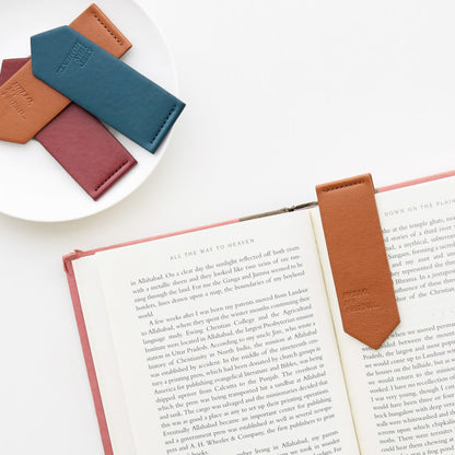 PU Leather Bookmark Classic Stitched Bookmark Page Markers Reading Gifts