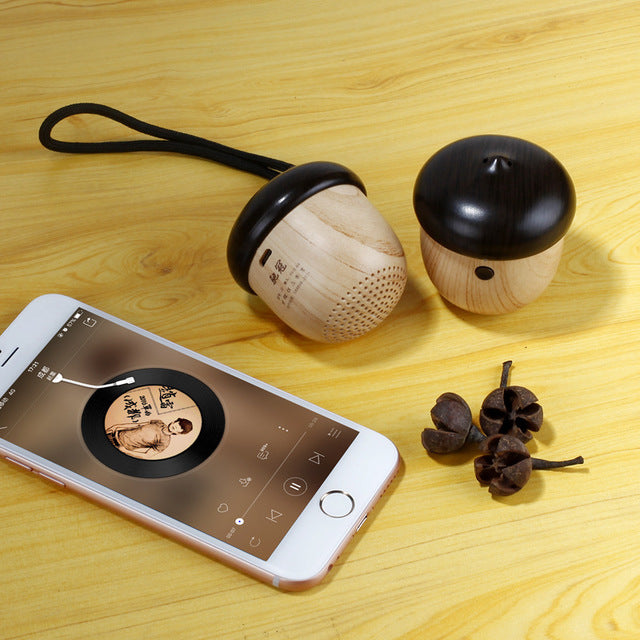 Wooden Nut Shaped Mini Wireless Speaker