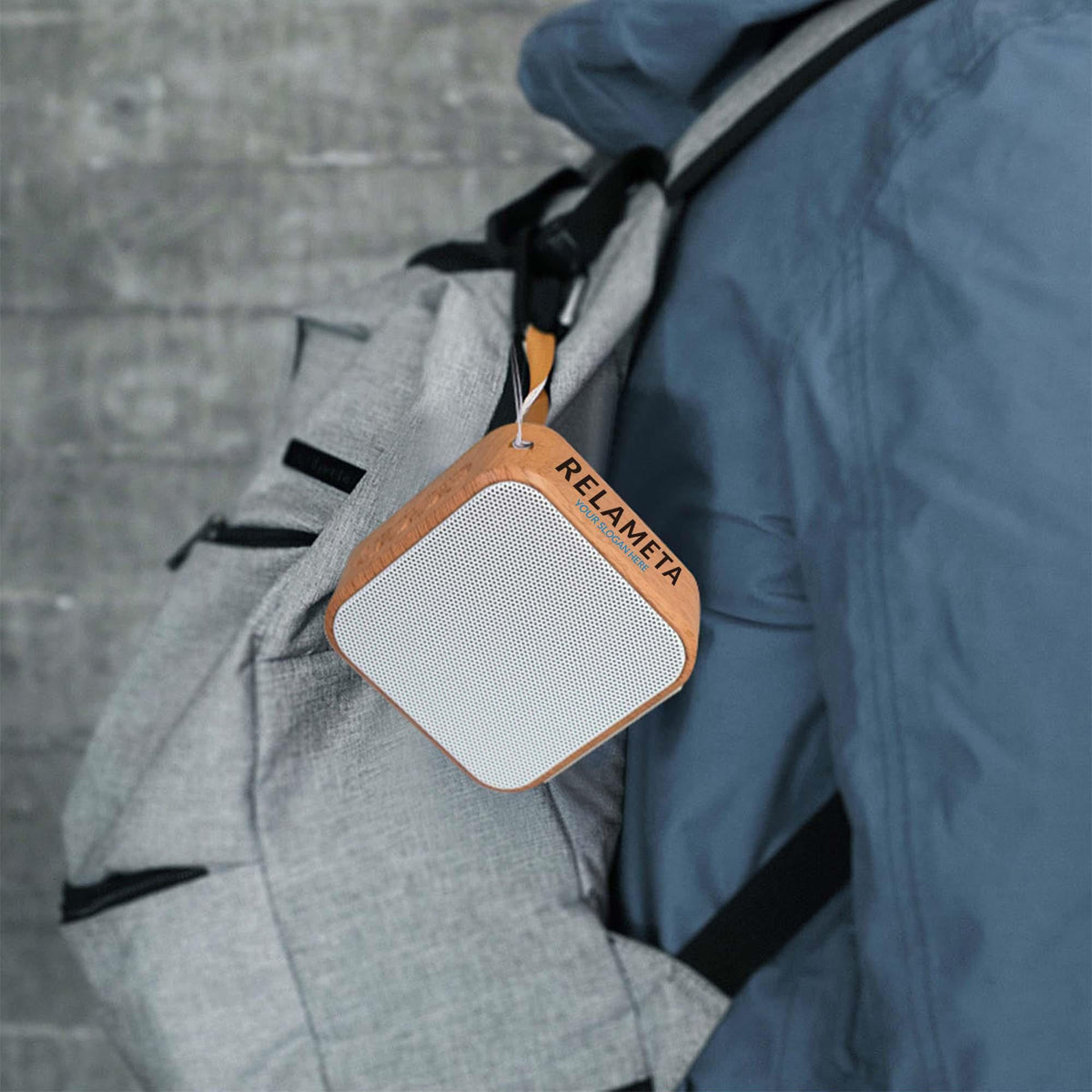 Wood Grain Square Portable Mini Speaker