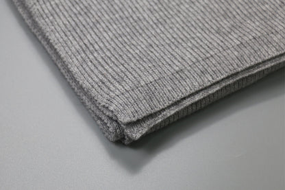 Unisex Long Knitted Plain Scarf - Warm Autumn And Winter Scarf - Tightly-Knitted Core Spun Yarn Scar